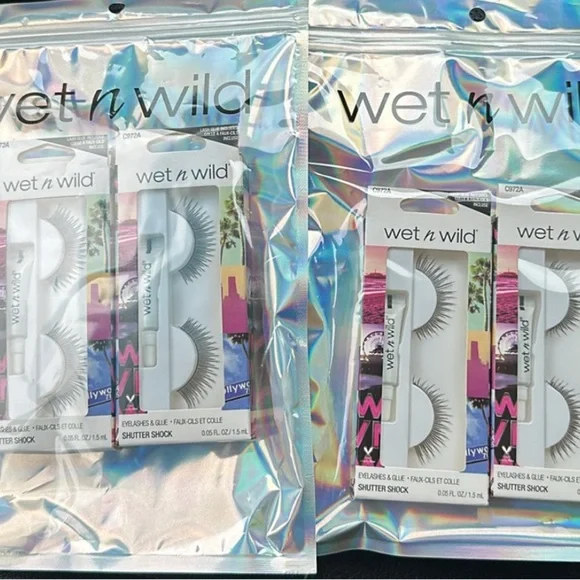 Wet n Wild Shutter Shock Kit 4 PAIRS  Eyelashes & Glue - Picture 5 of 8